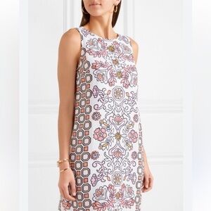 Tory Burch Garden Hicks Garden Party Linen Floral Patterned Dress
